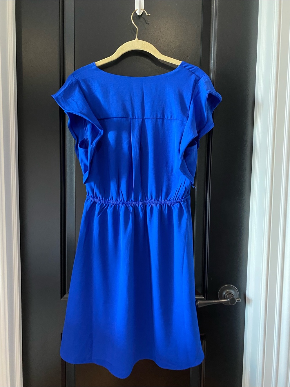 Blue Ruched Front Mini Dress - Picture 2 of 4